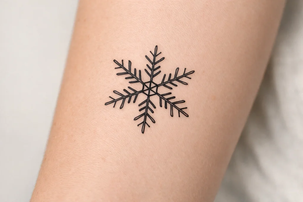 1. Classic Six-Branch Snowflake