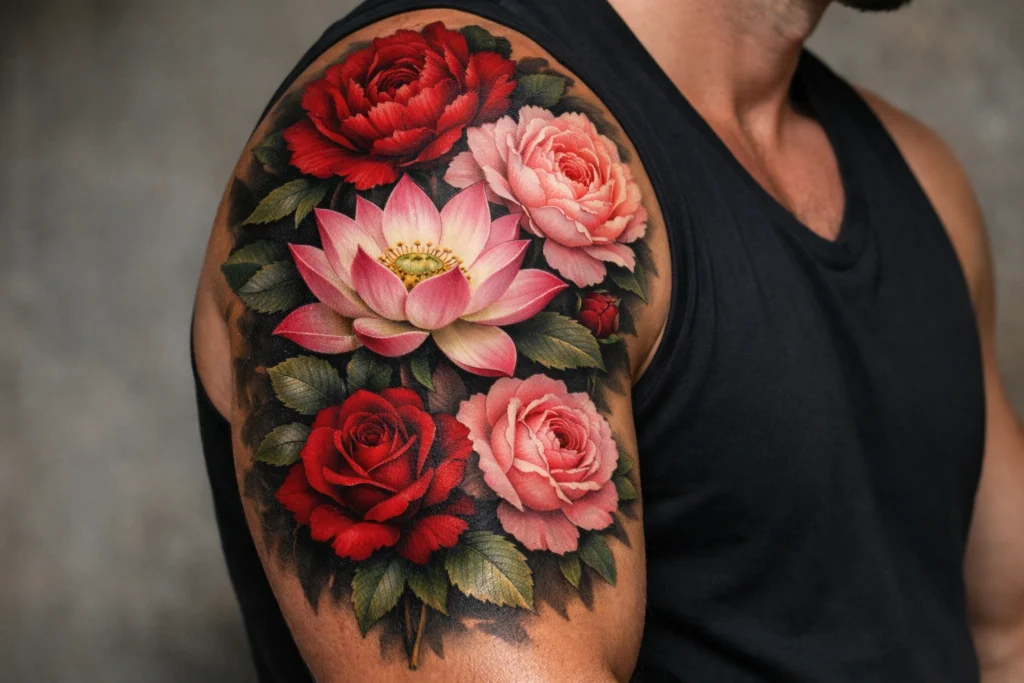 11. Floral and Botanical Half Sleeve
