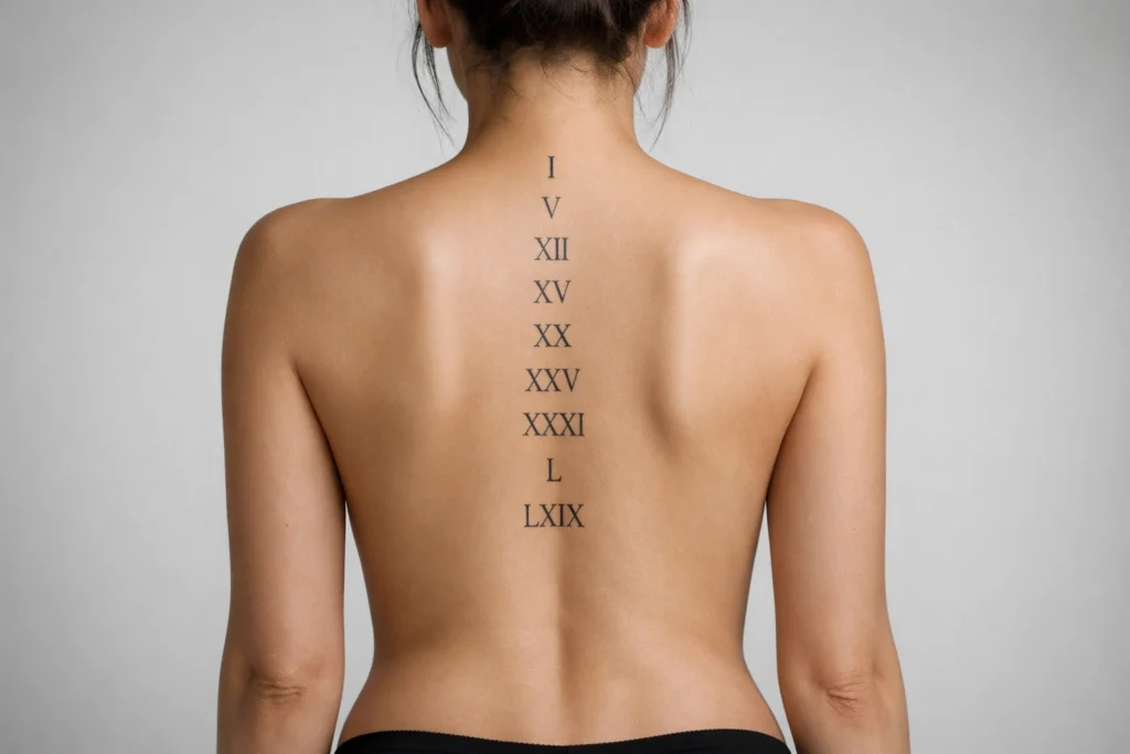 11. Spine Number Tattoo