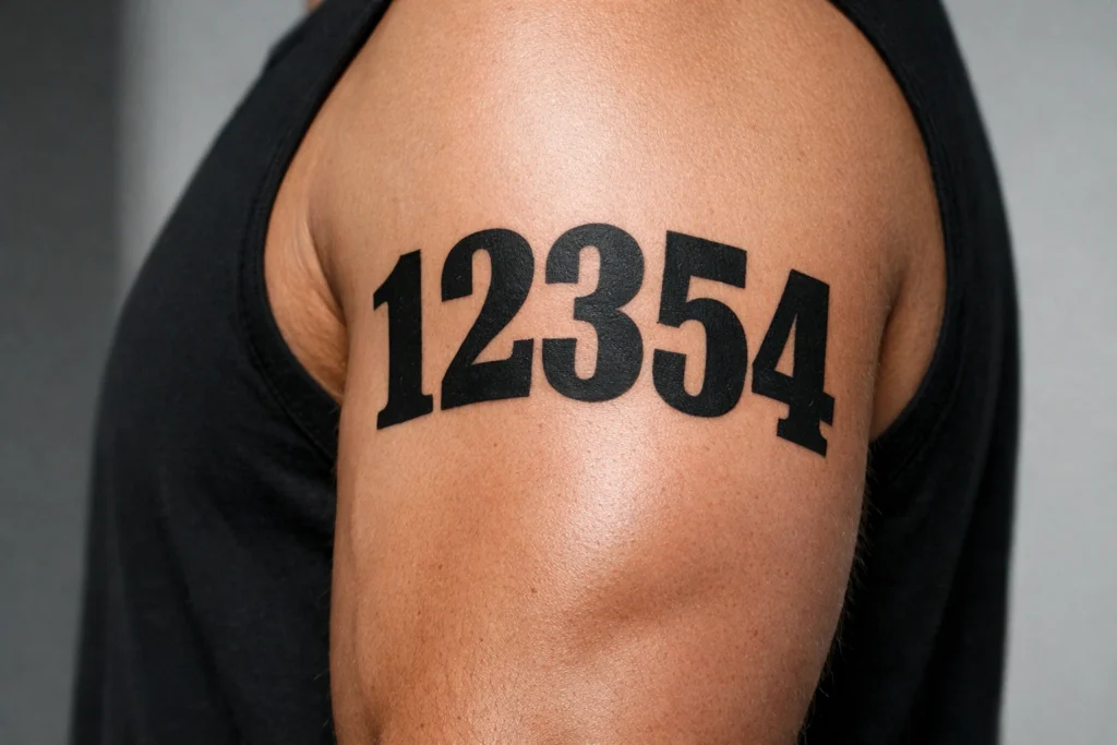 12. Upper Arm Number Tattoo