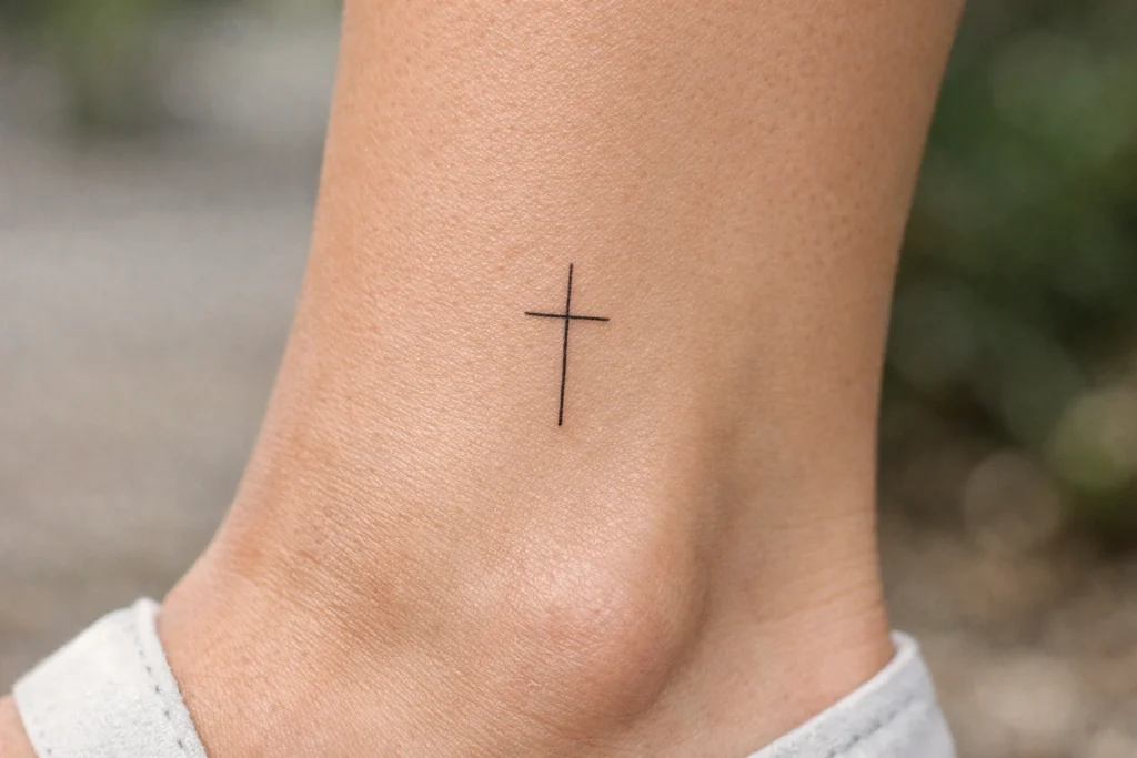 15 The Cross Ankle Tattoo