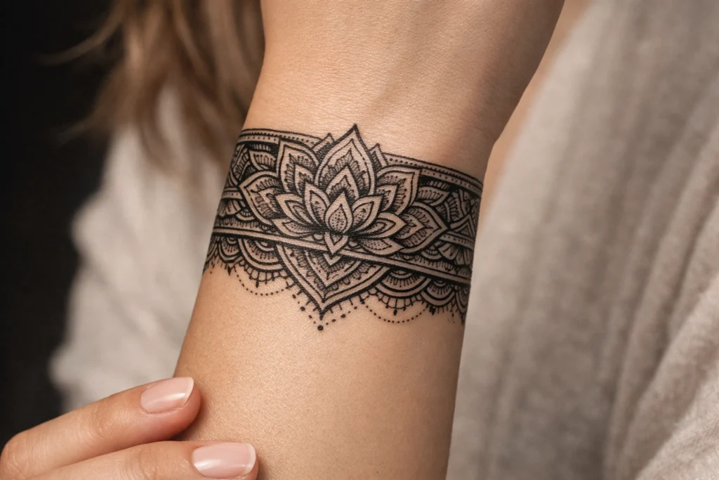 3. Mandala Wrist Band Tattoos