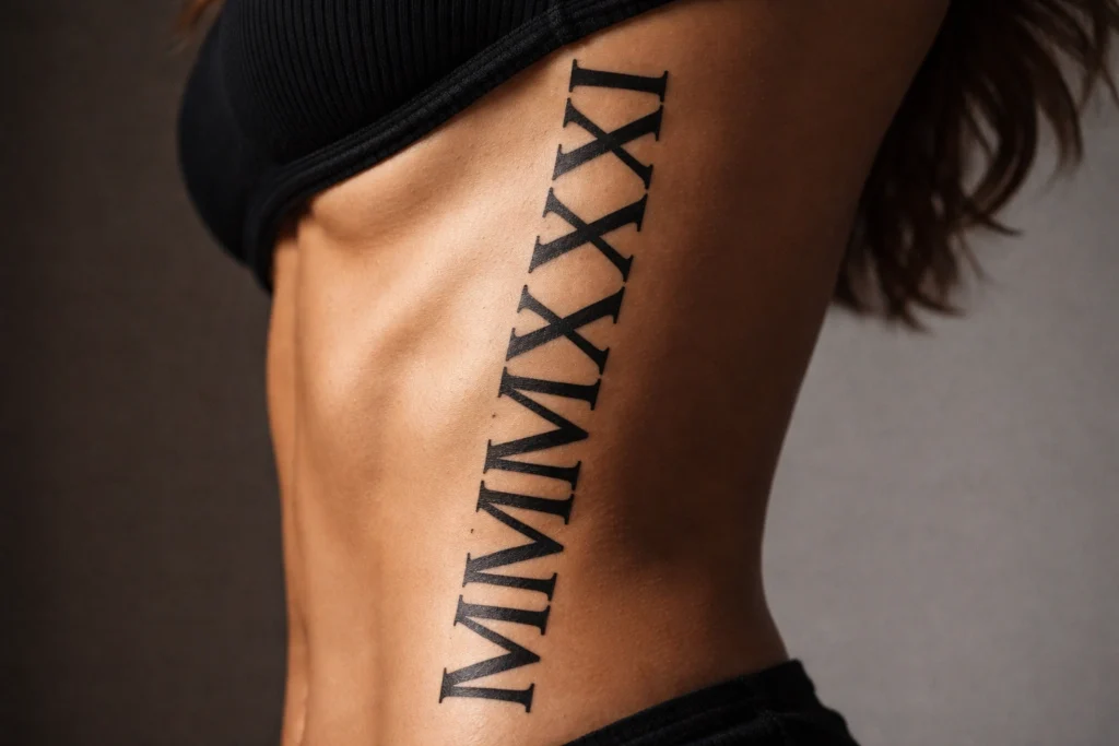 5. Ribcage Number Tattoo