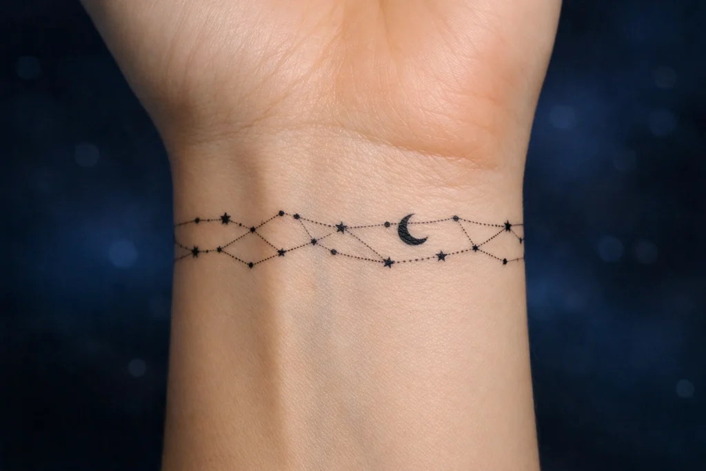 9. Constellation and Star Band Tattoos