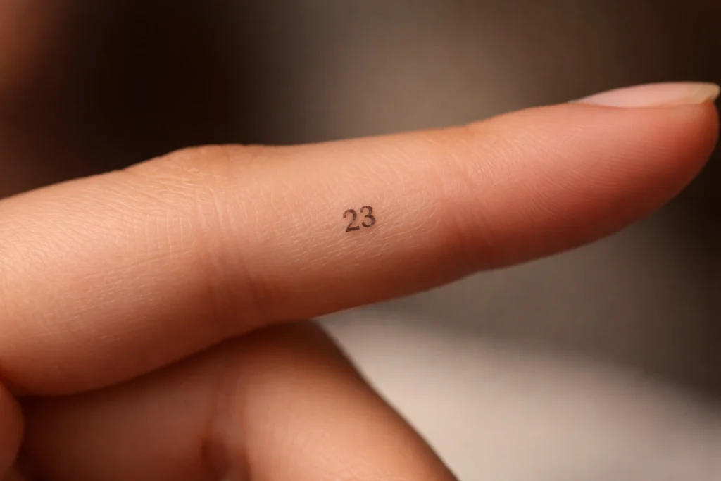 9. Finger Number Tattoo