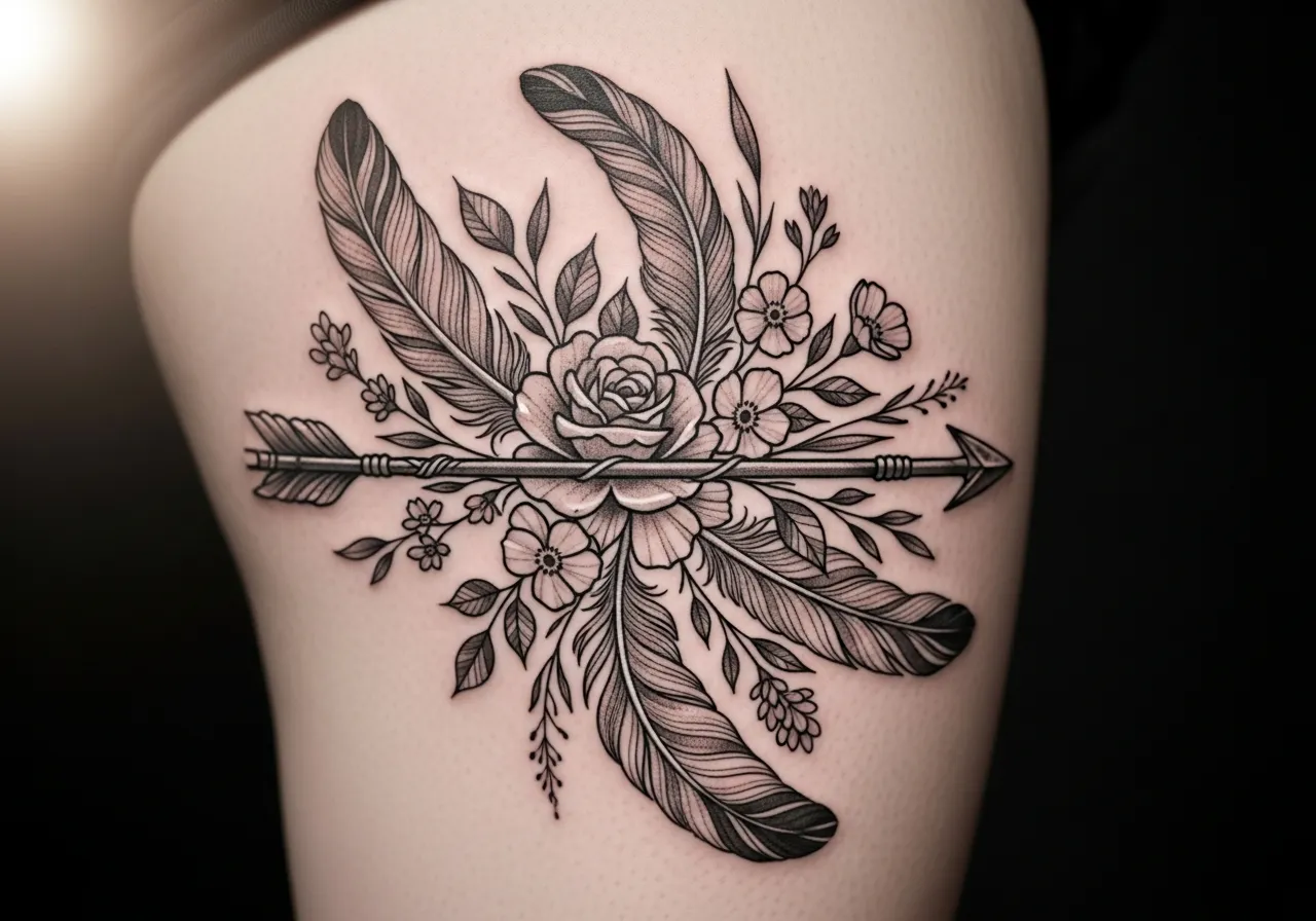 Arrow Tattoos with Additional Elements