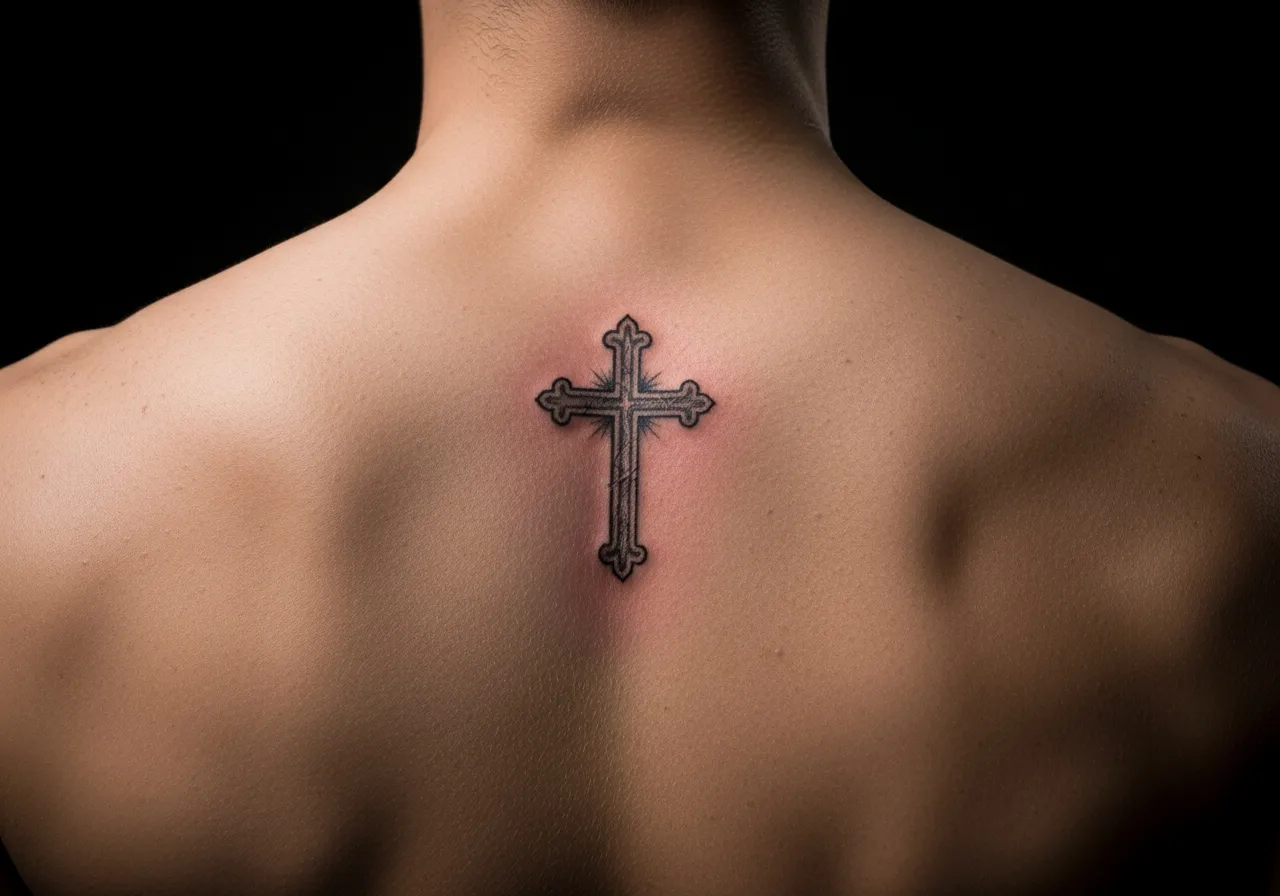 Bicep Cross Tattoo
