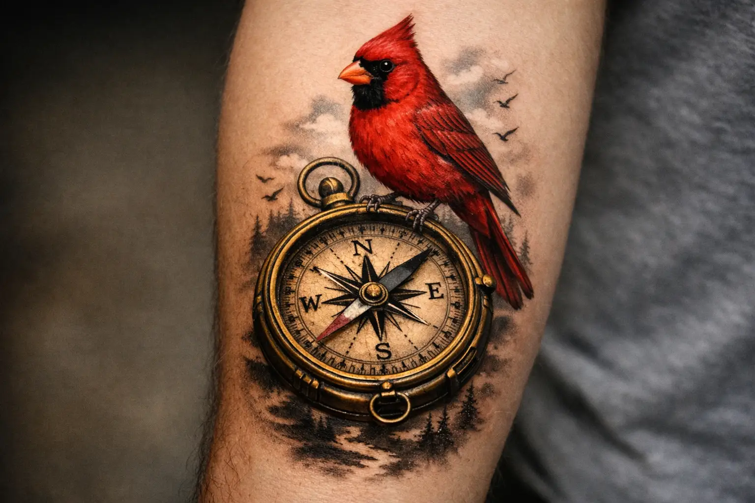 Cardinal with Compass Direction