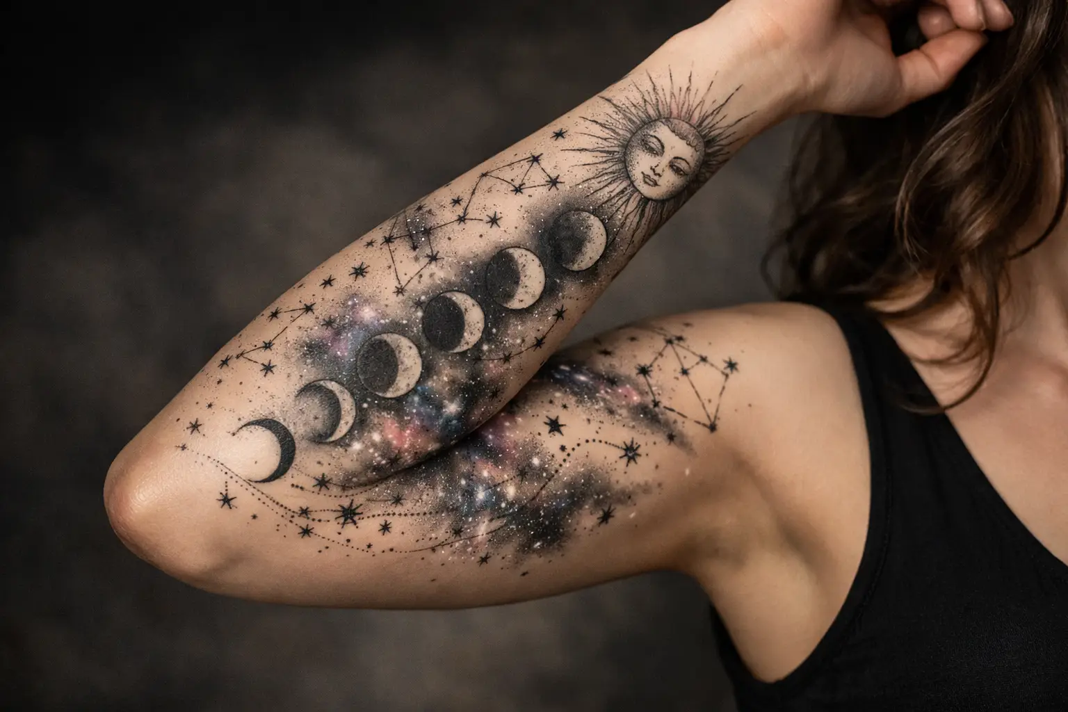 Celestial Moon and Stars