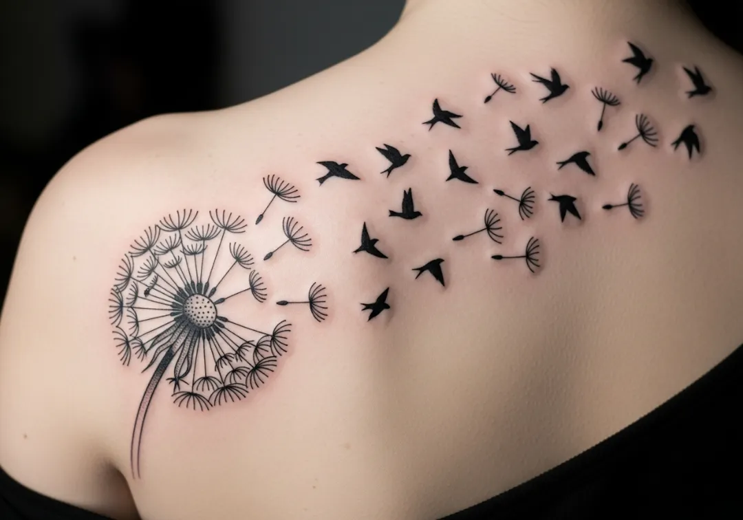 Dandelion Seeds Blowing