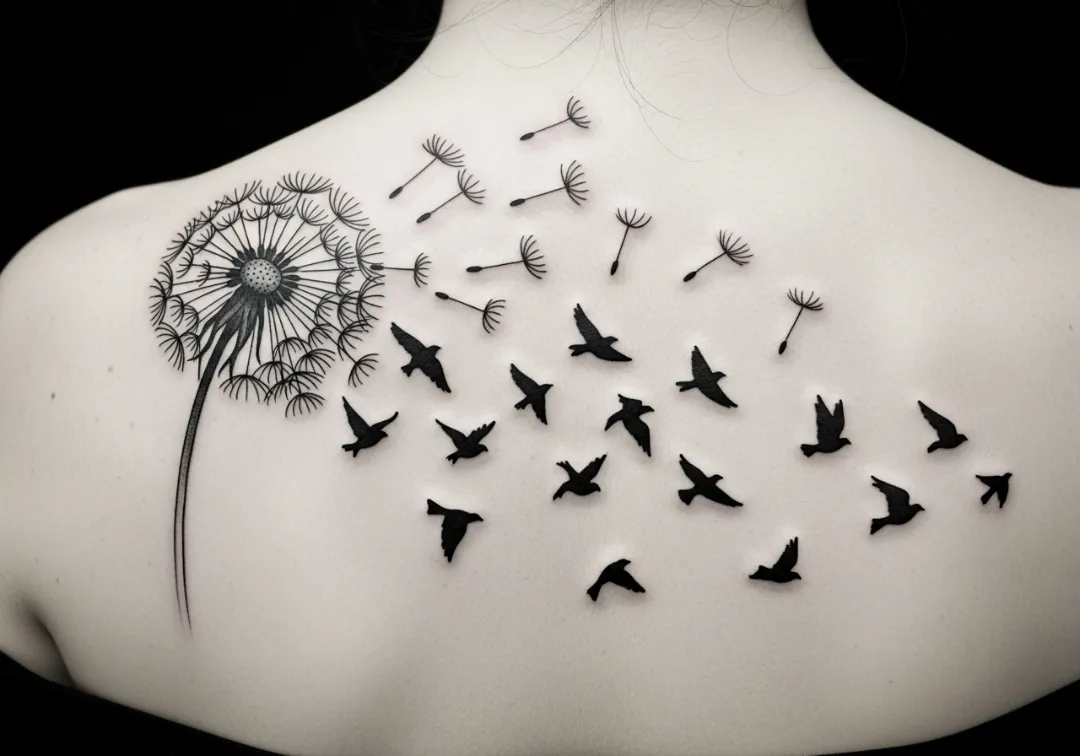 Dandelion with Birds Transformation