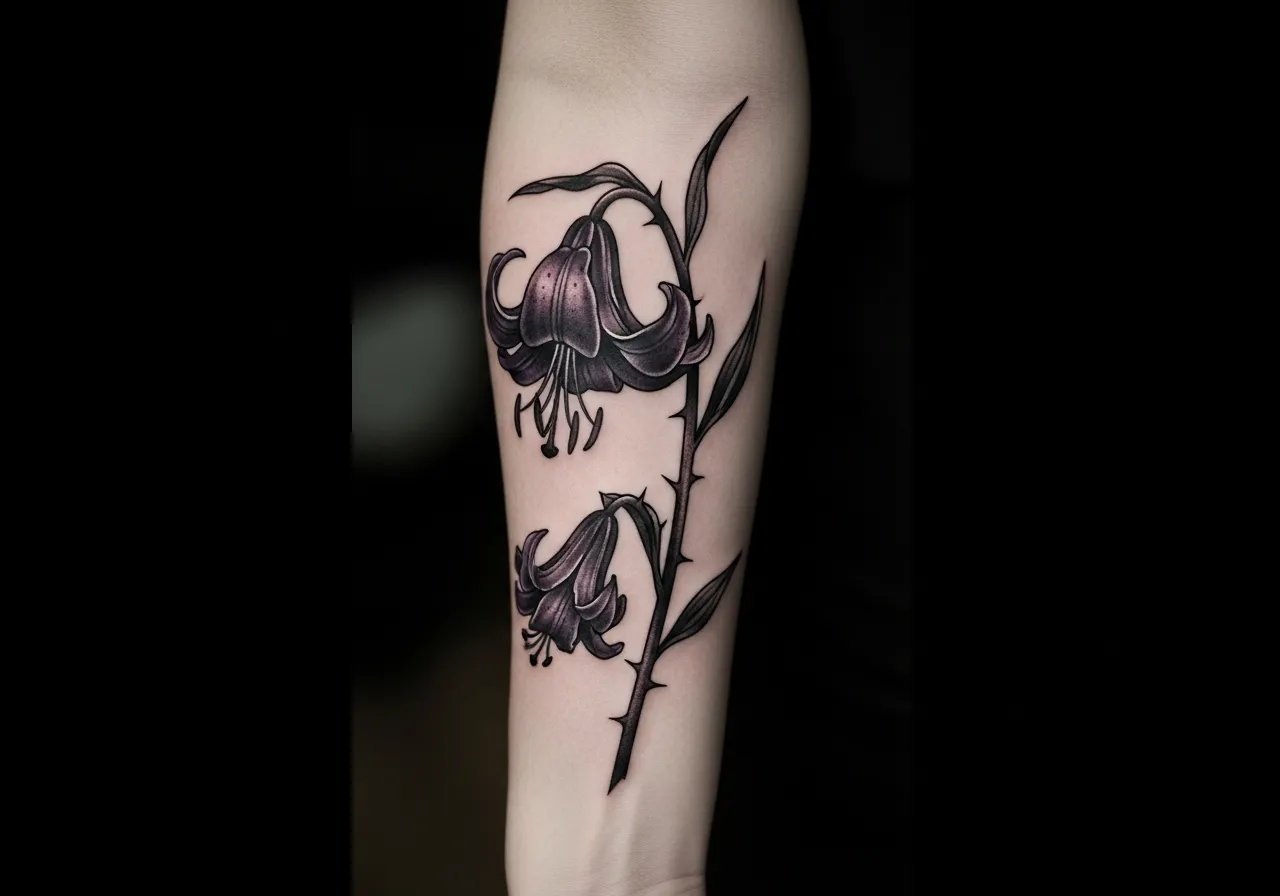 Dark Lily Gothic Tattoo