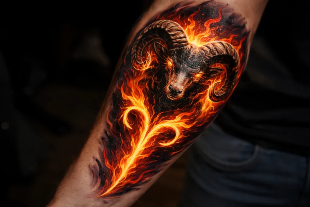 Fire Element Aries Tattoos