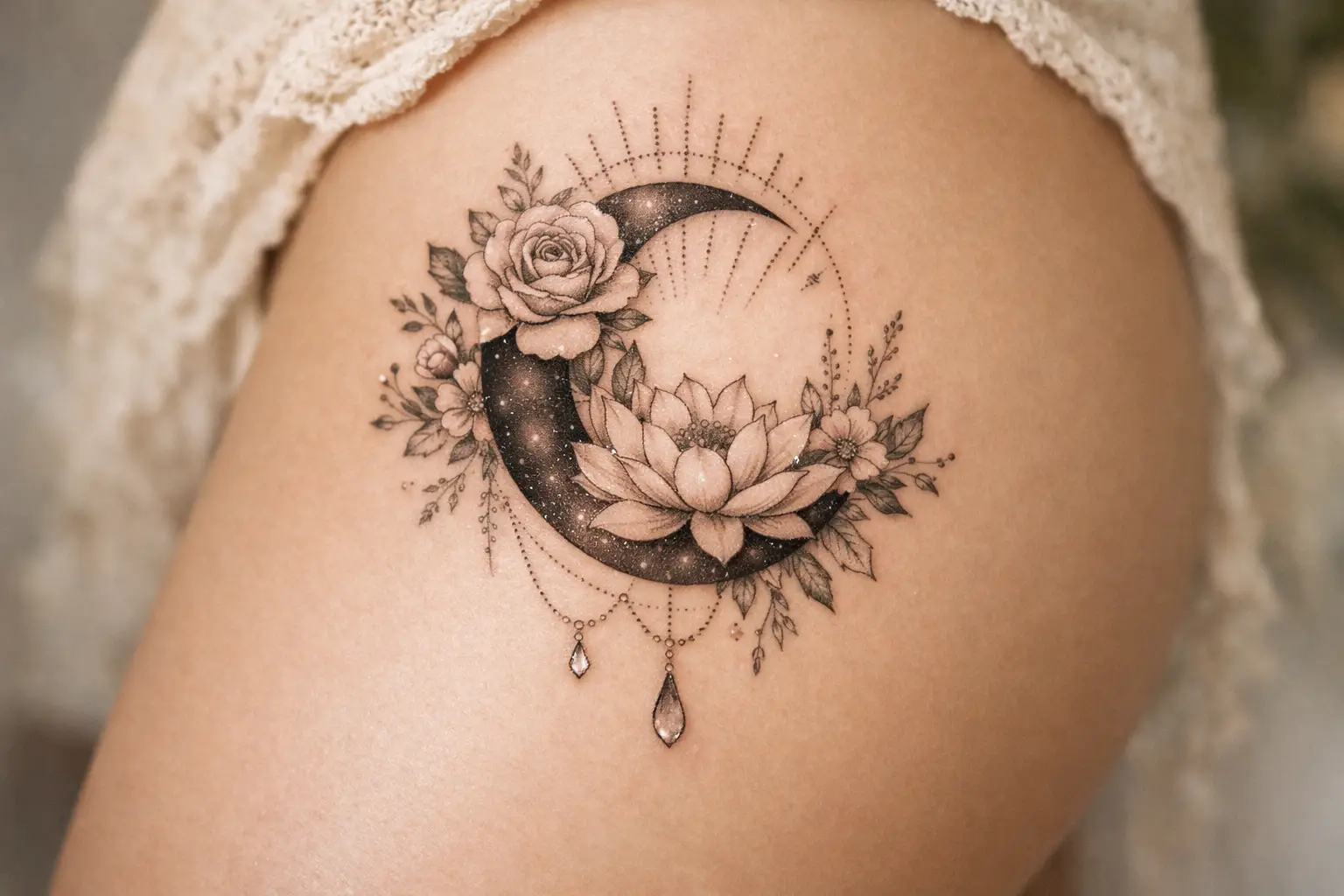 Flower Moon Tattoos