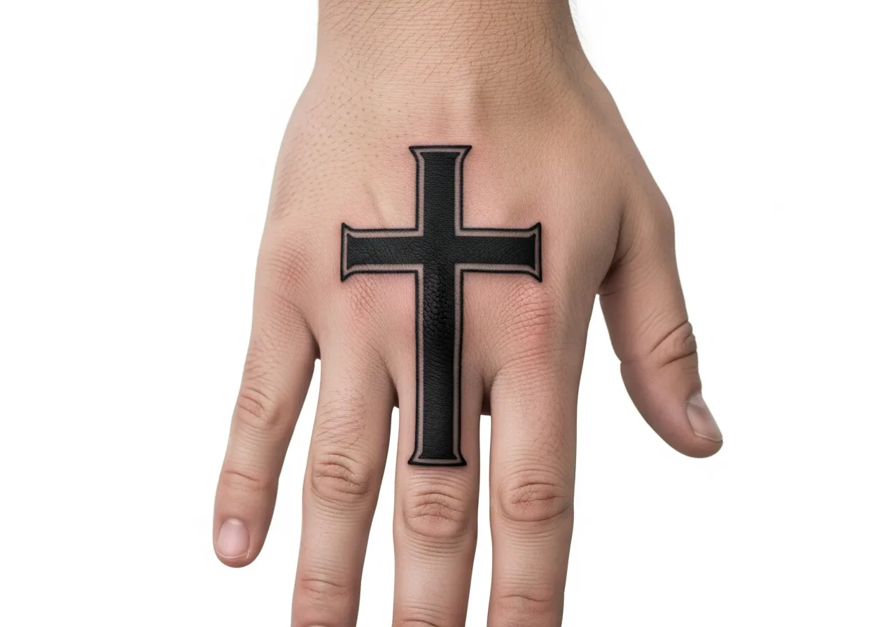 Hand Cross Tattoo