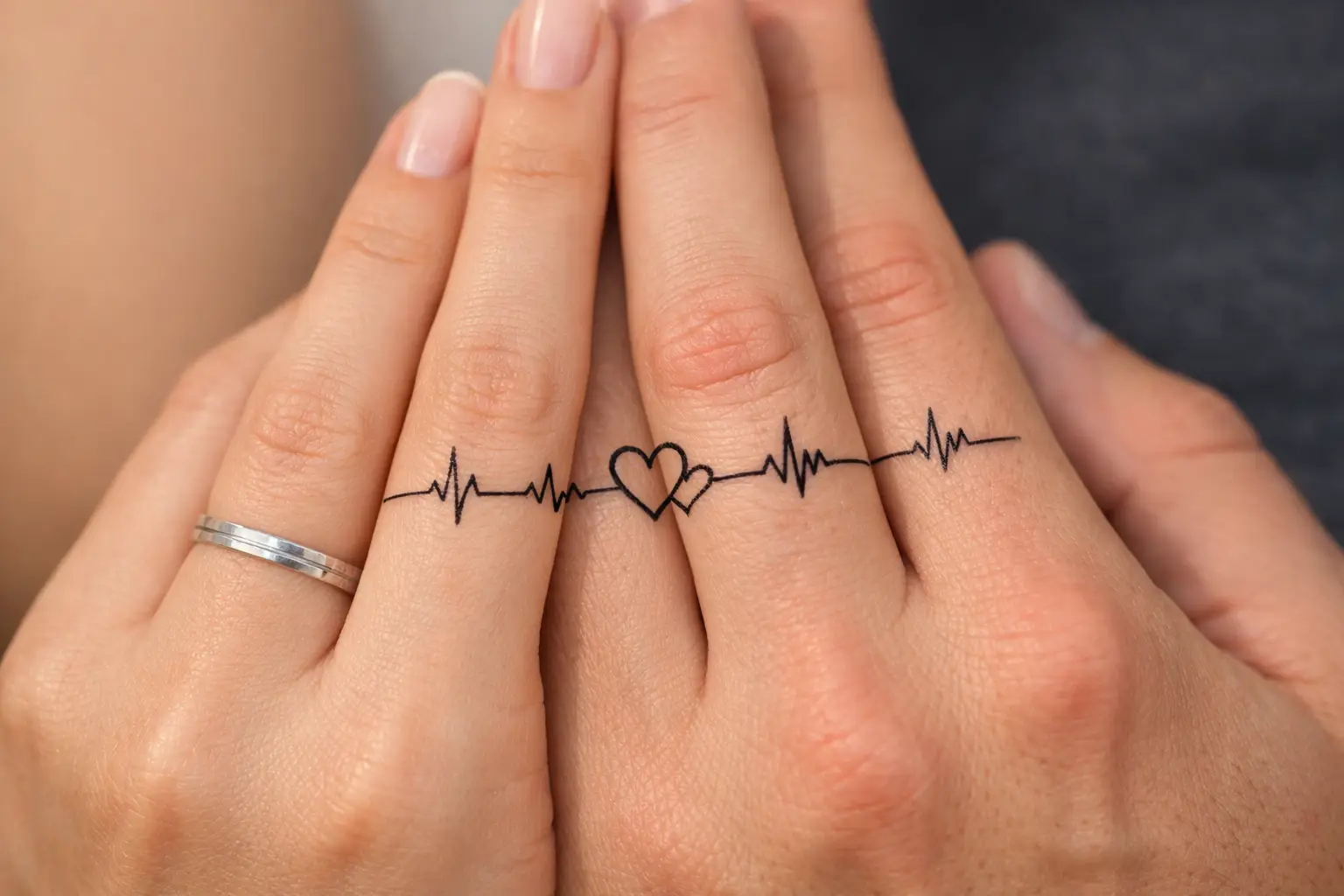 Heartbeat and EKG Line Tattoos