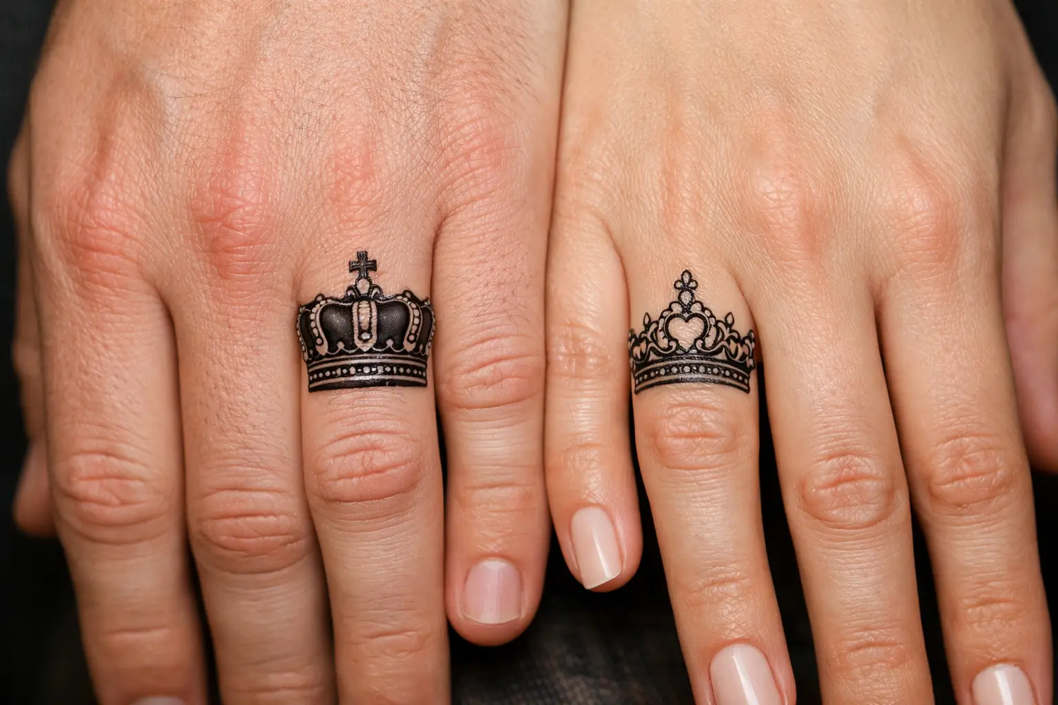 King and Queen Crown Tattoos