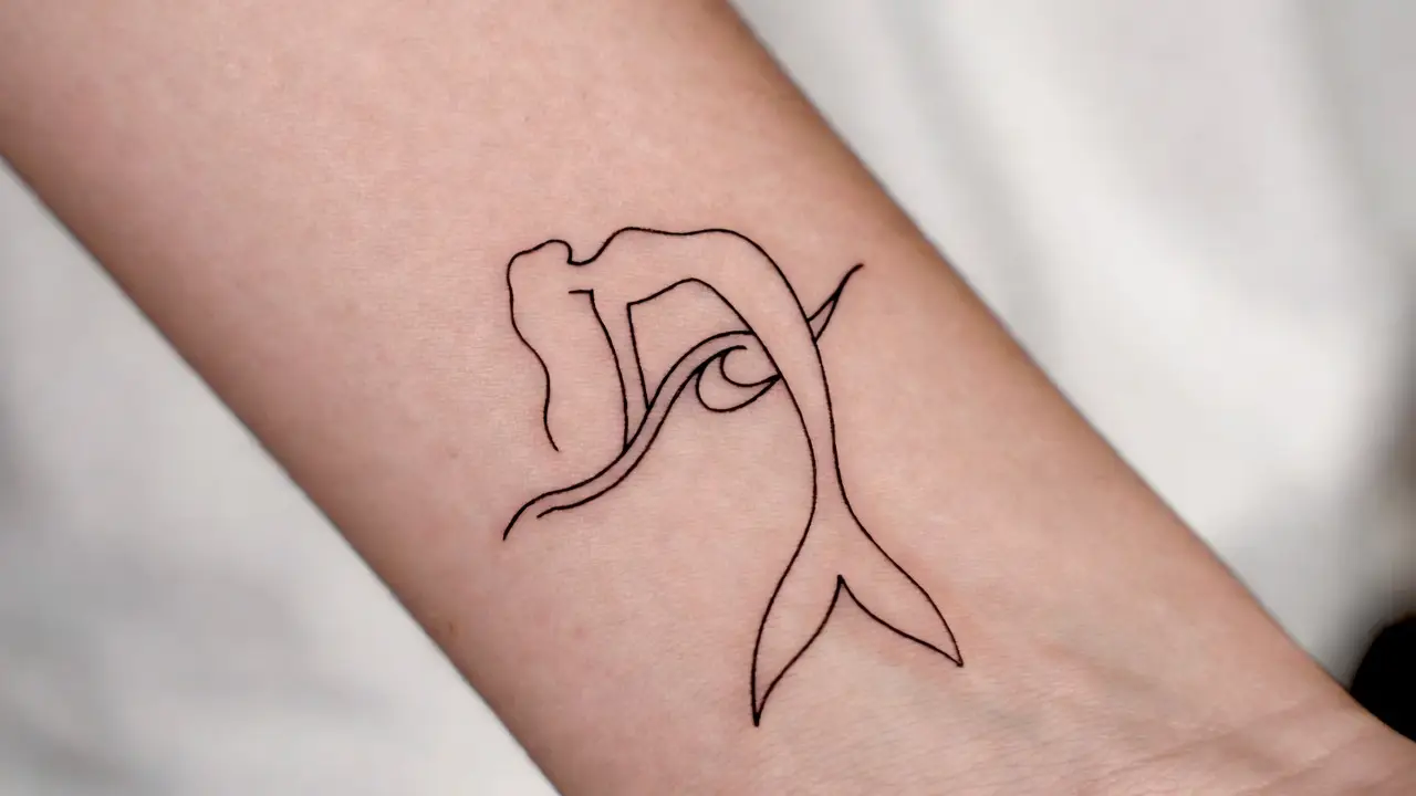 Minimalist Mermaid Silhouette