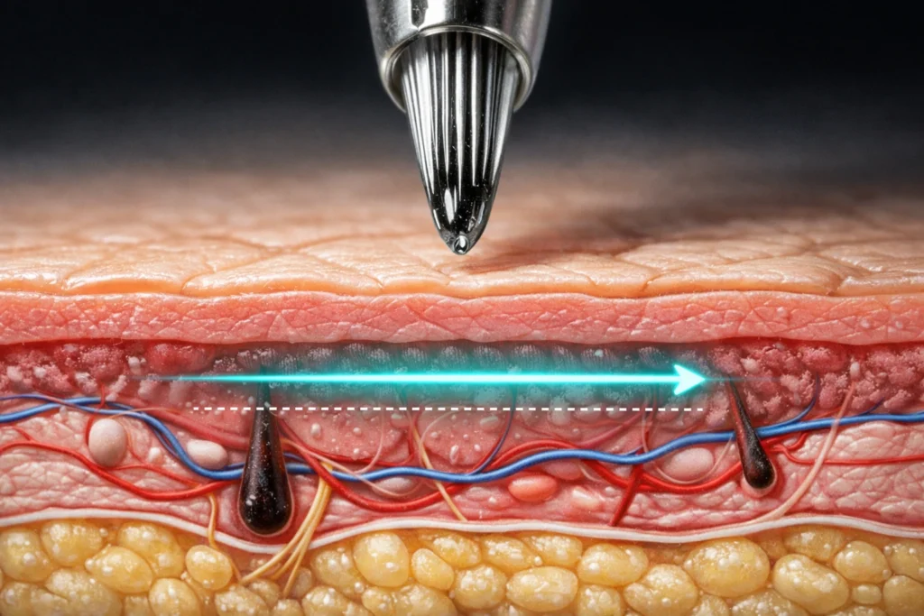 Setting the Correct Needle Depth