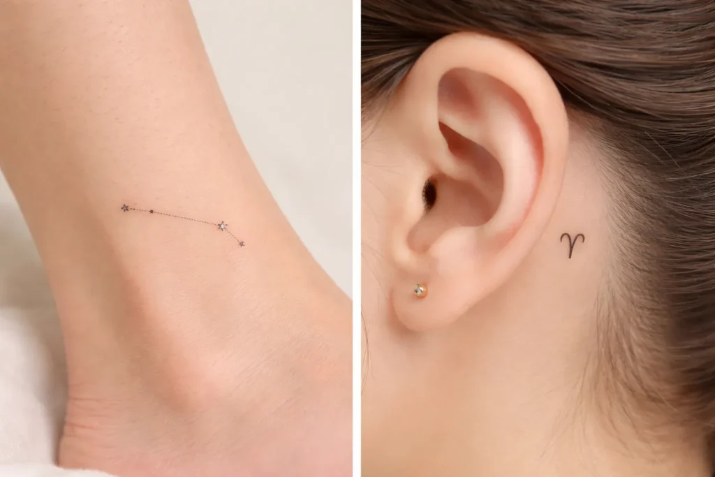 Small Delicate Aries Tattoos