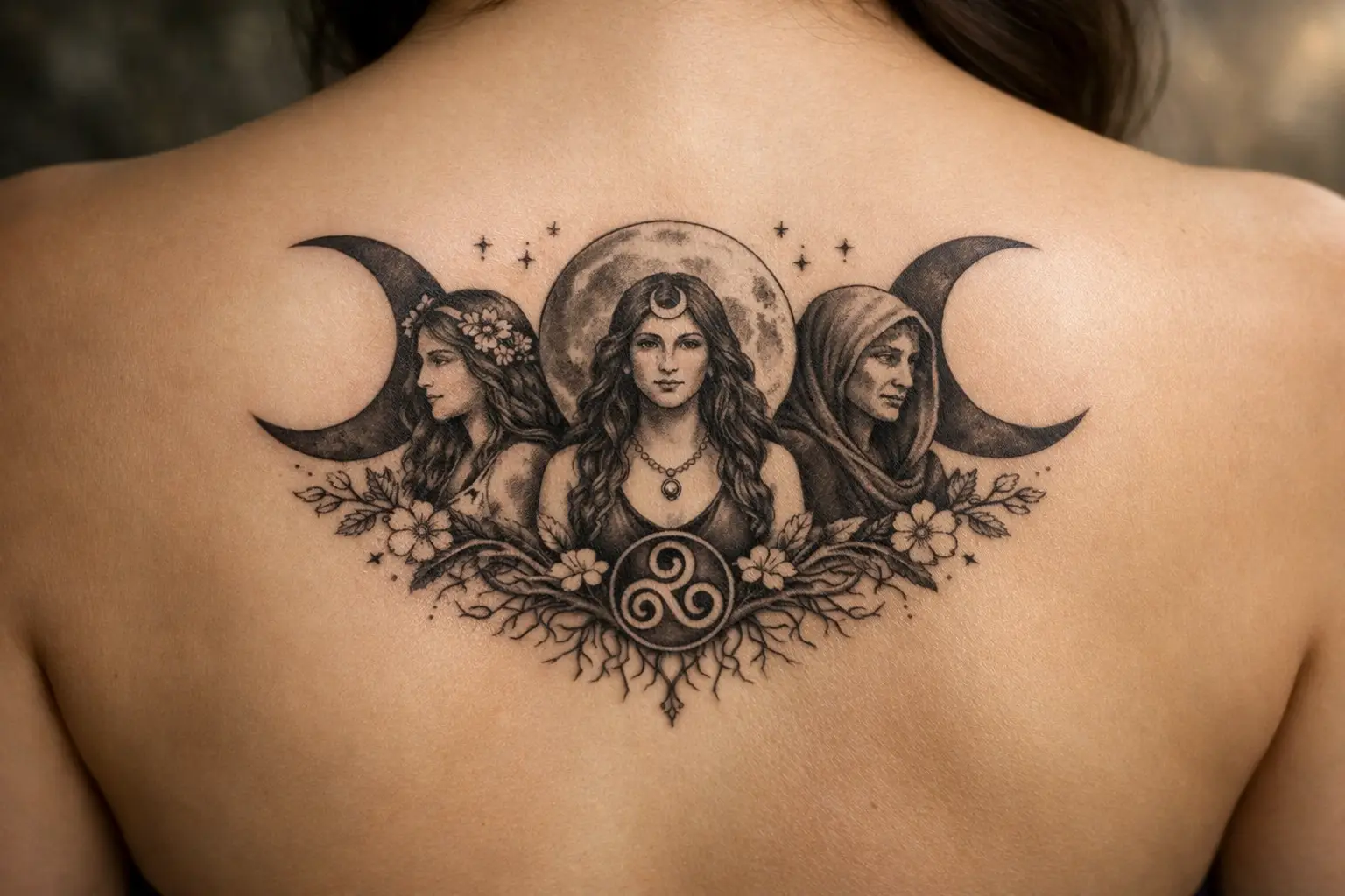 Triple Moon Tattoos