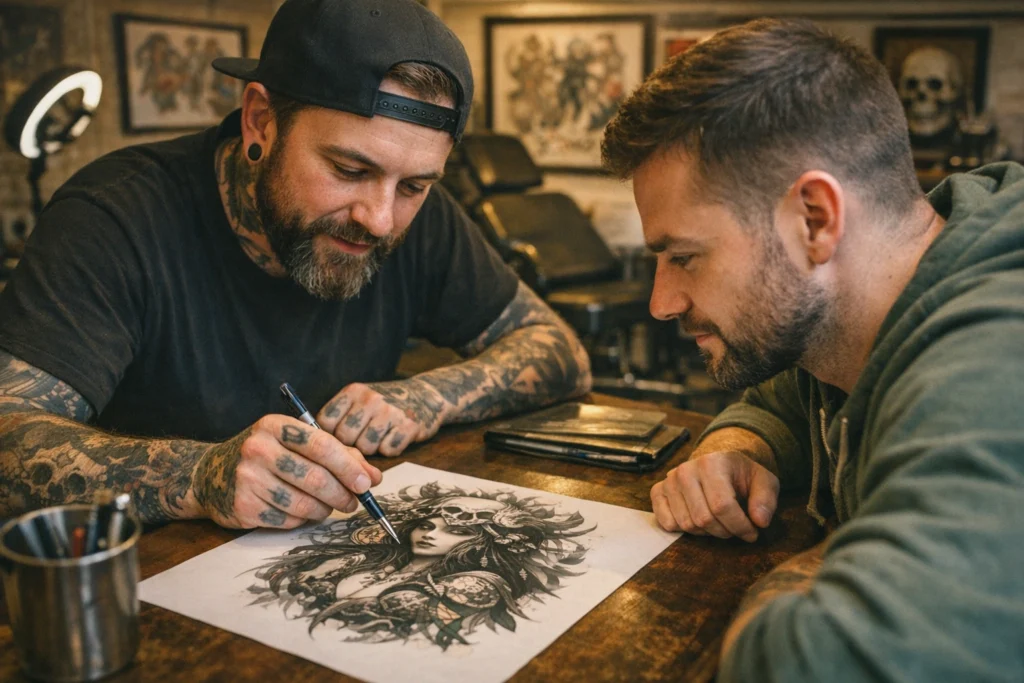 Work With Your Tattoo Artist Using AI Concepts