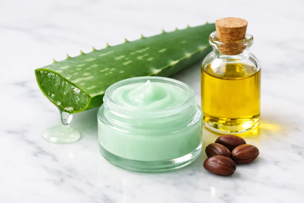 Aloe Vera and Jojoba Cooling Balm
diy tattoo balm recipe