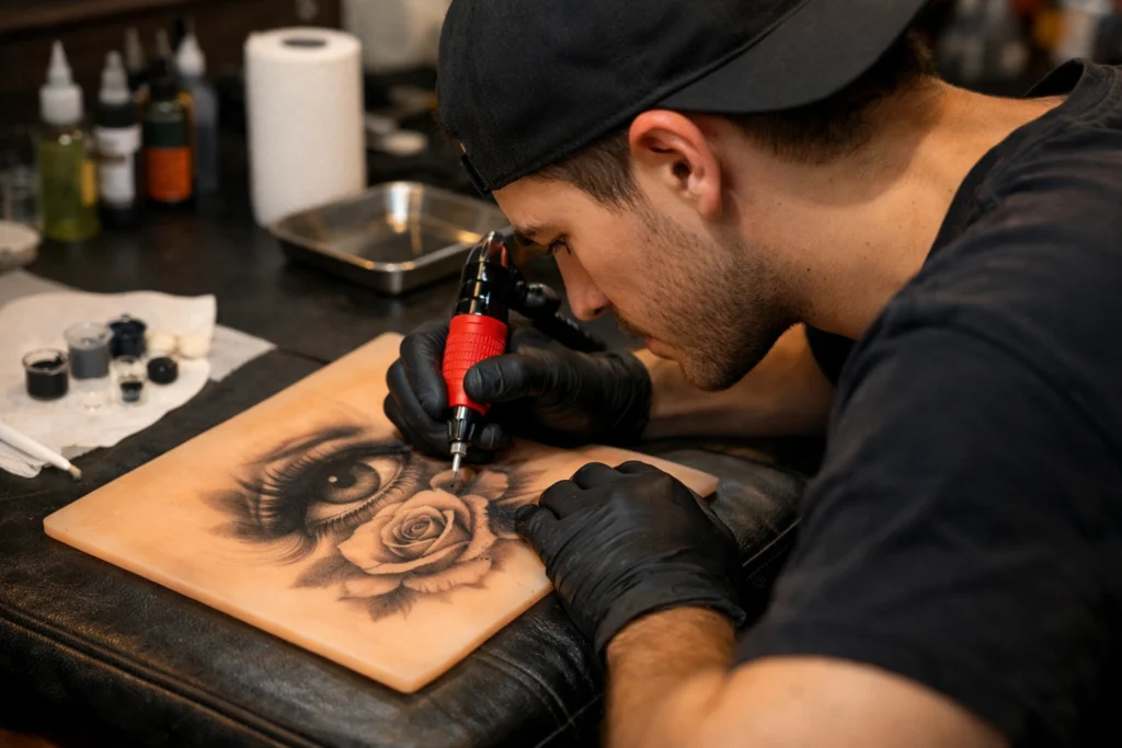 Always Practice on Fake Skin Before Real Skin