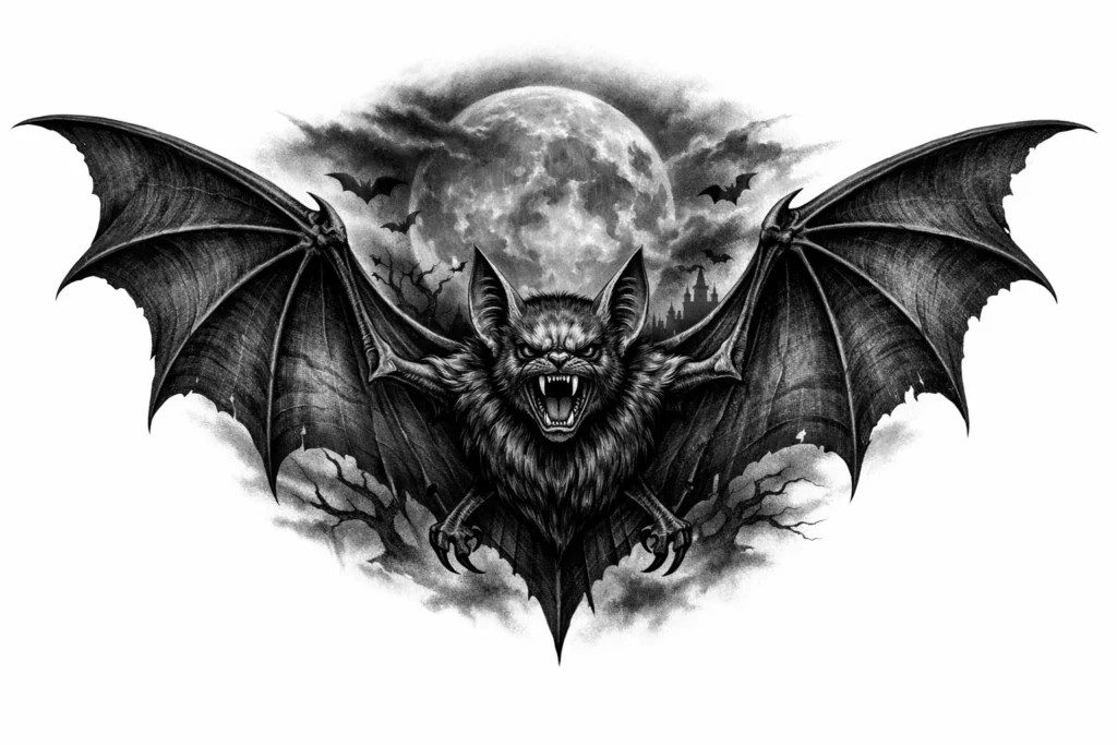 Bat Tattoo Design