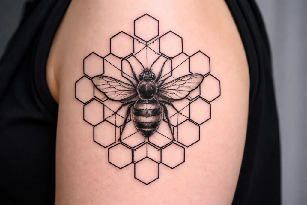 Bee and Honeycomb Tattoo Meaning