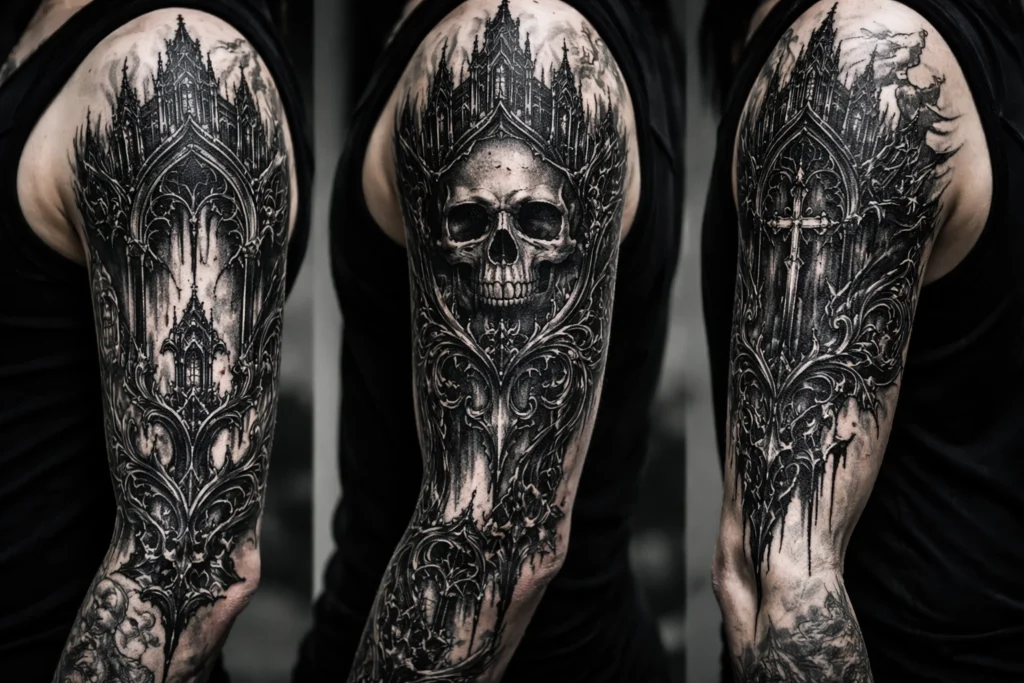 Blackwork Gothic Tattoo