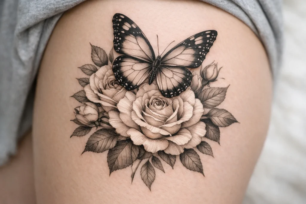 Butterfly and Flower Tattoo Meaning