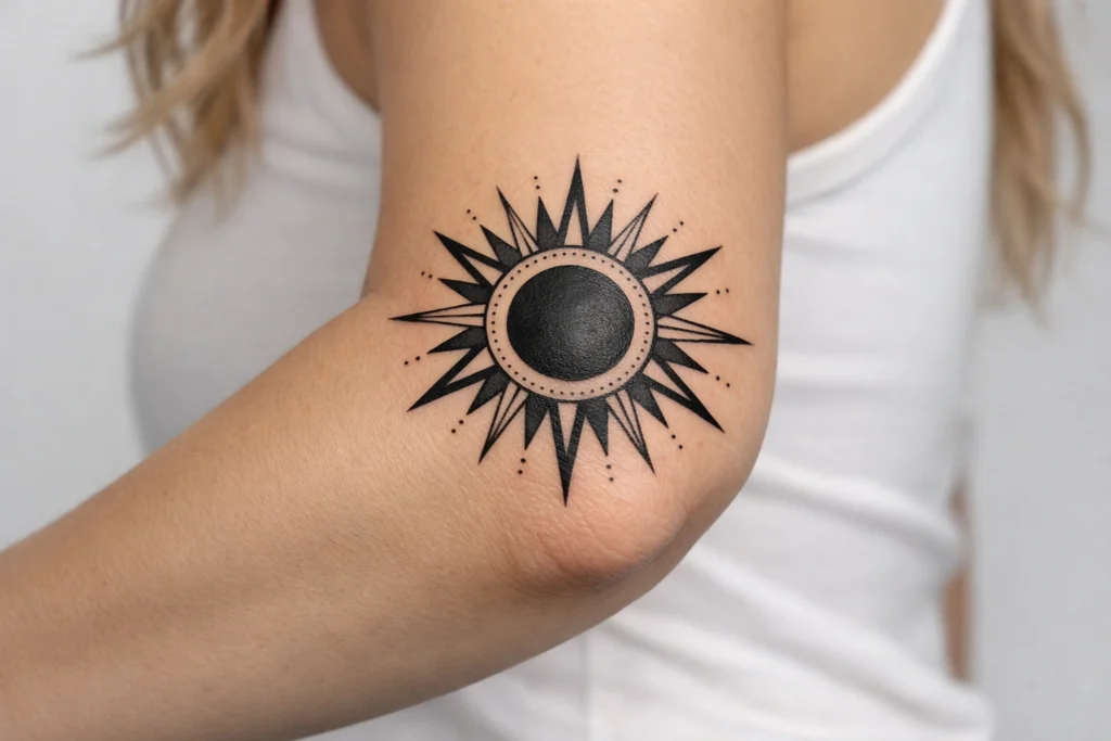 Elbow Sun Tattoo