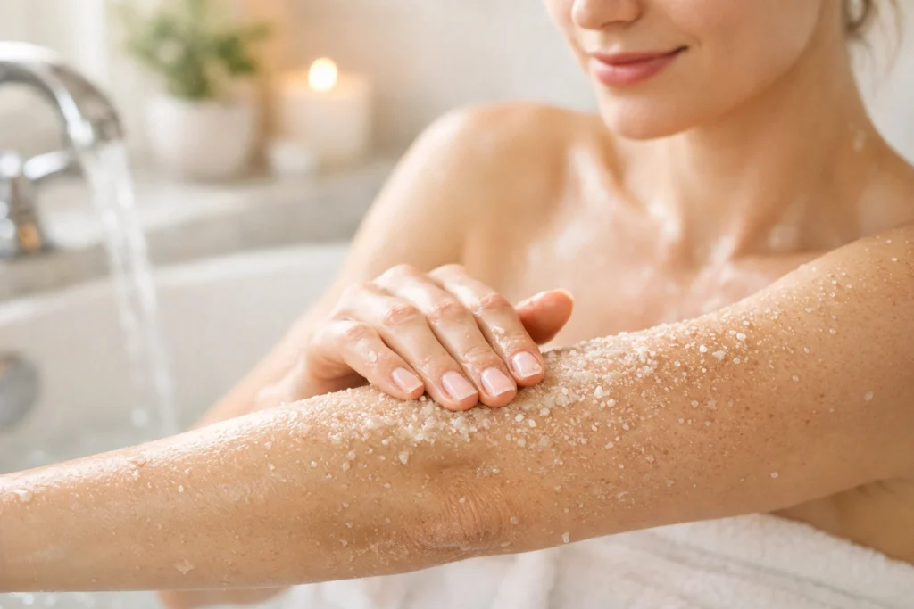 Exfoliate Gently Two to Three Days Before