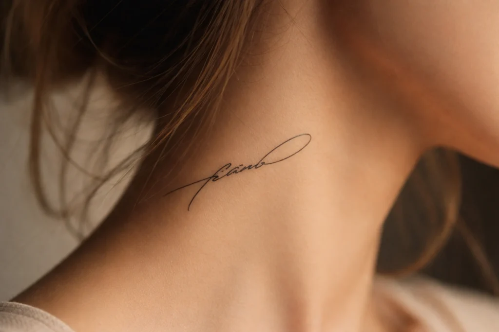 Fine Line Script or Meaningful Quote