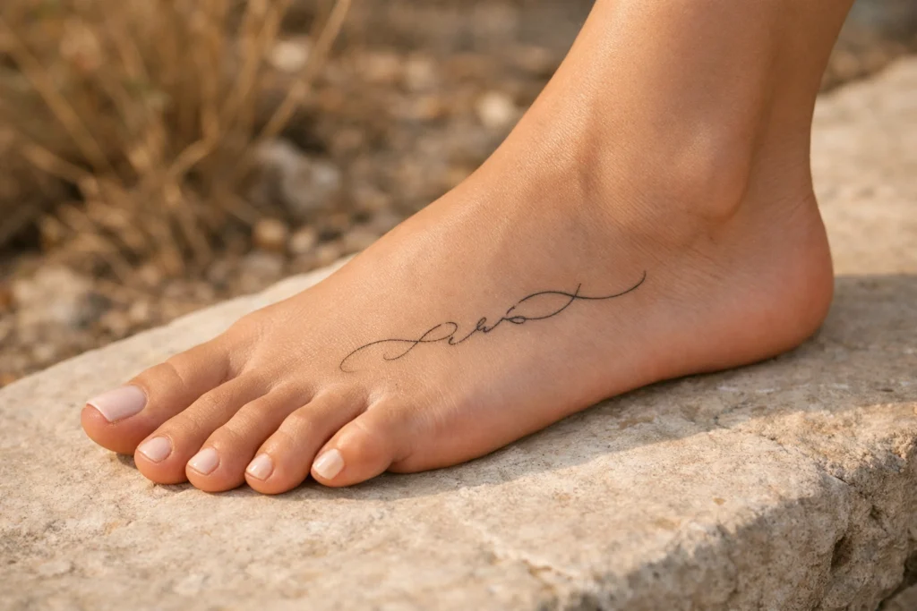 Foot Name Tattoo