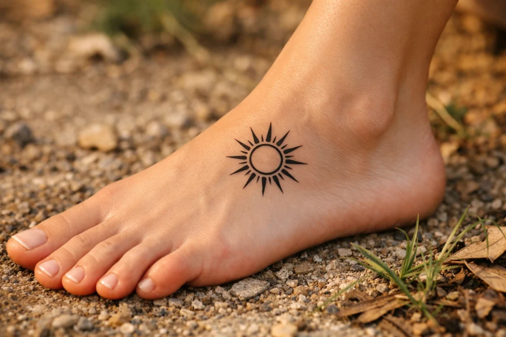 Foot Sun Tattoo