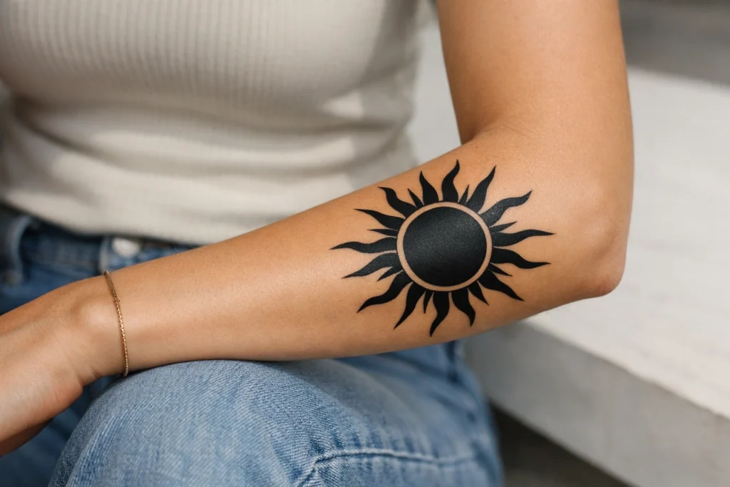 Forearm Sun Tattoo