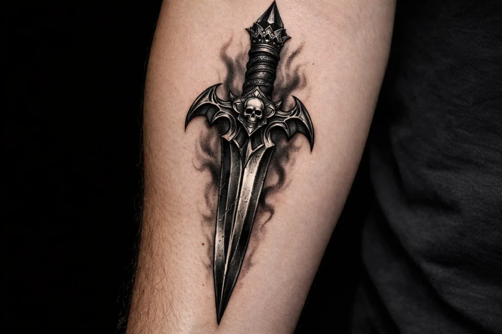 Gothic Dagger Tattoo