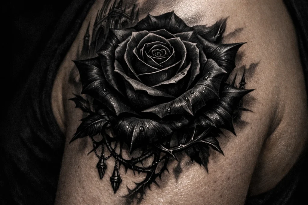 Gothic Rose Tattoo