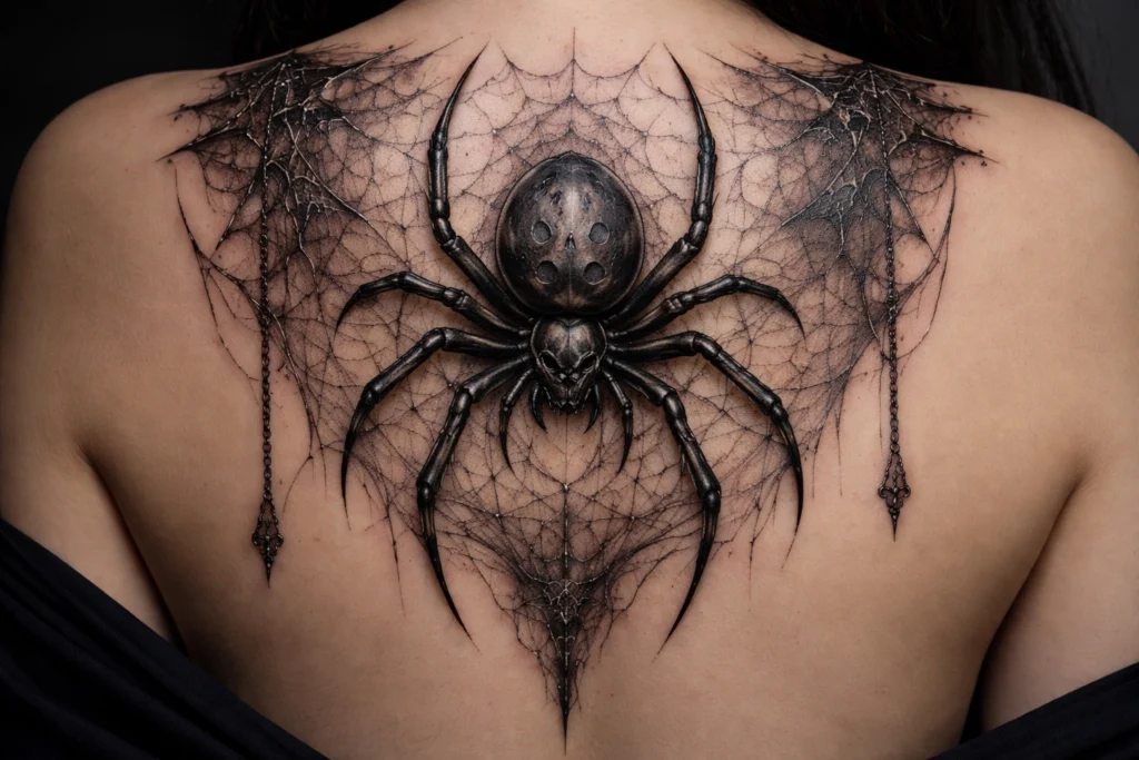 Gothic Spider Tattoo