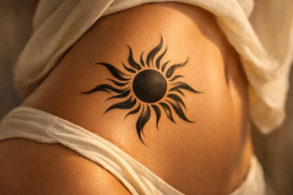 Hip Sun Tattoo