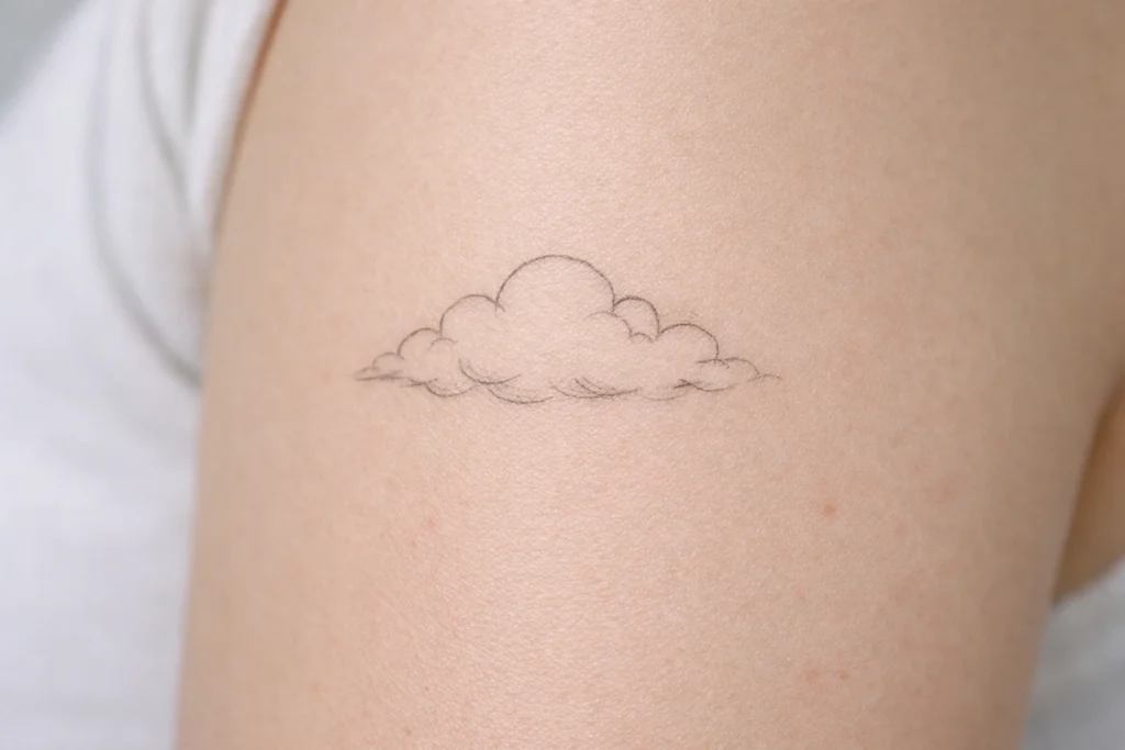 Minimalist Cloud Tattoo