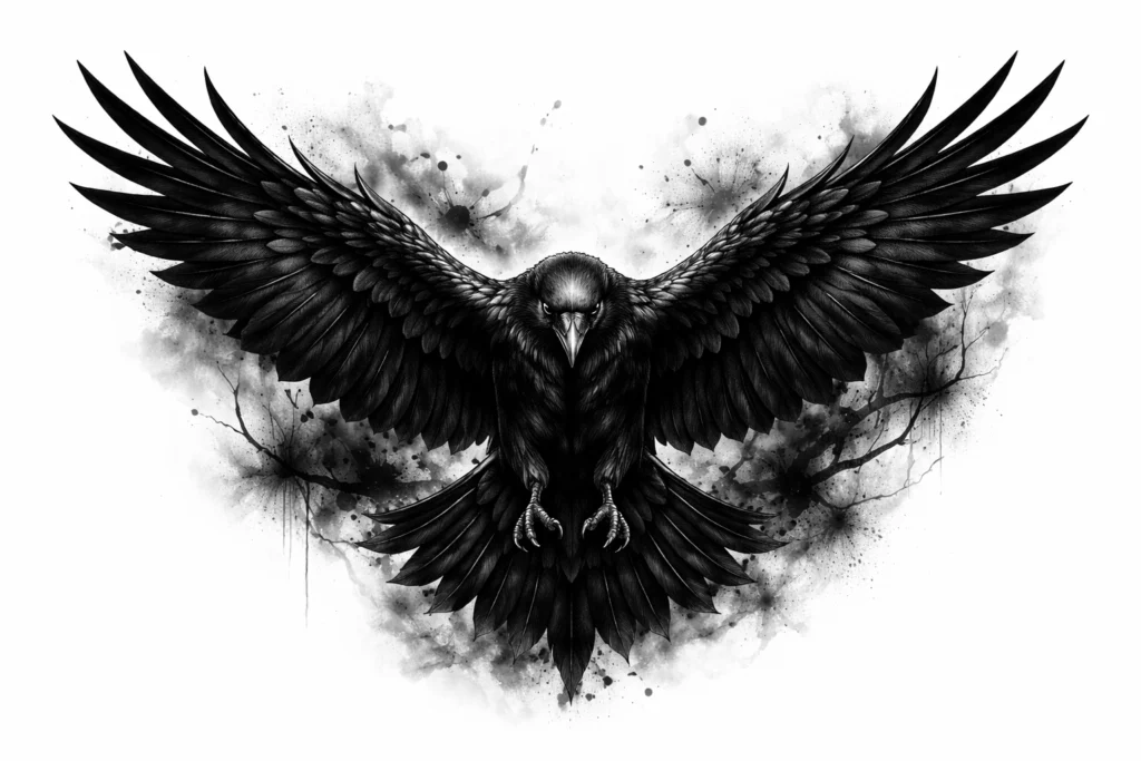 Raven Tattoo Design