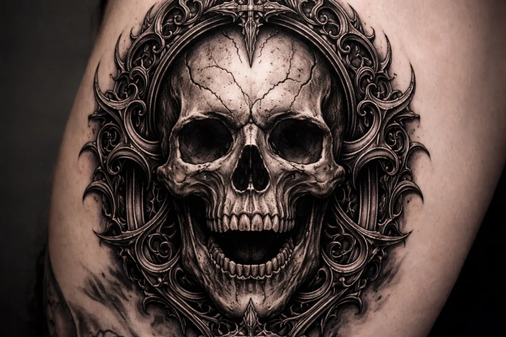 Skull with Gothic Elements