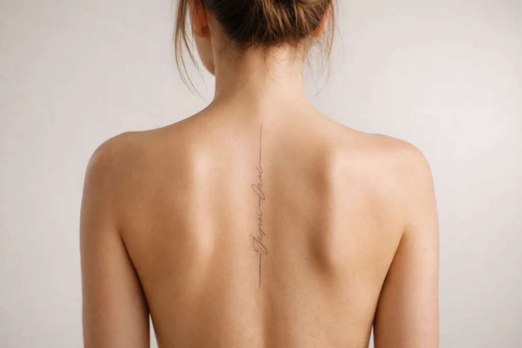 Spine Name Tattoo
