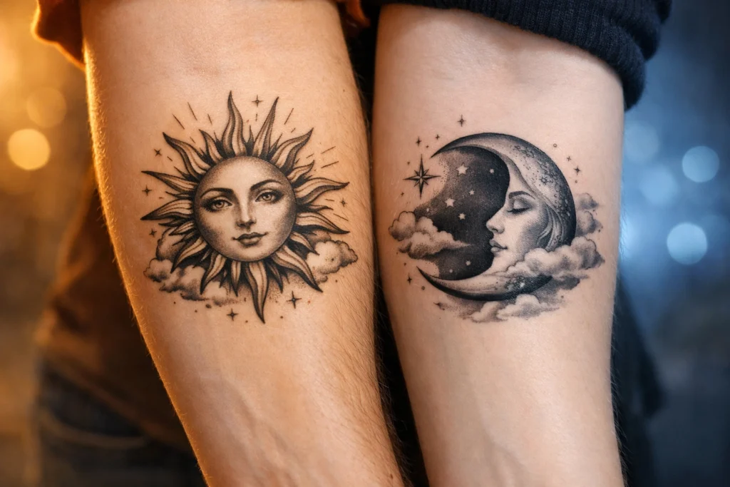 Sun and Moon Tattoos