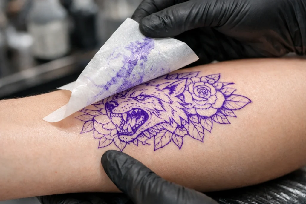 Transfer Paper and Stencil Application