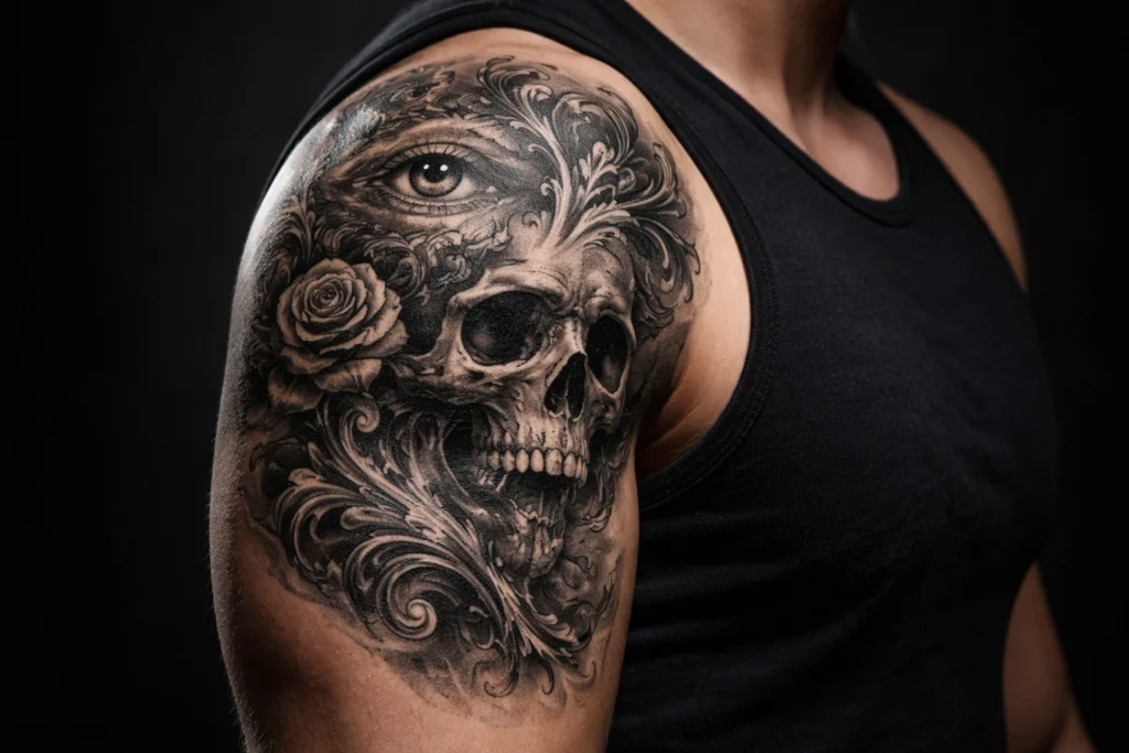 Upper Arm Sleeve Start (Deltoid to Mid-Bicep)