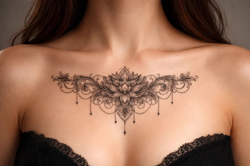 Upper Chest (Away from Collarbone)